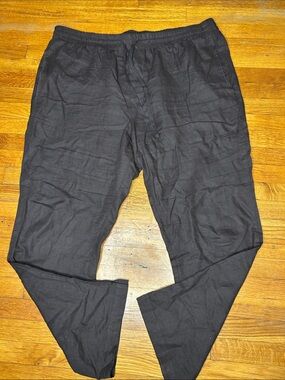 Men's Brown Elastic-Waist Joggers with Drawstring
